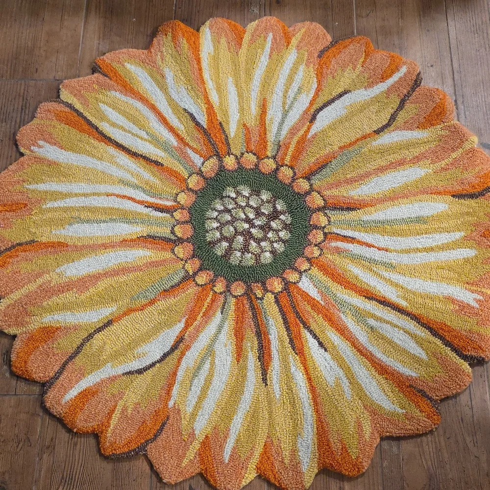 Liora Manne Frontporch Sunflower NWOT